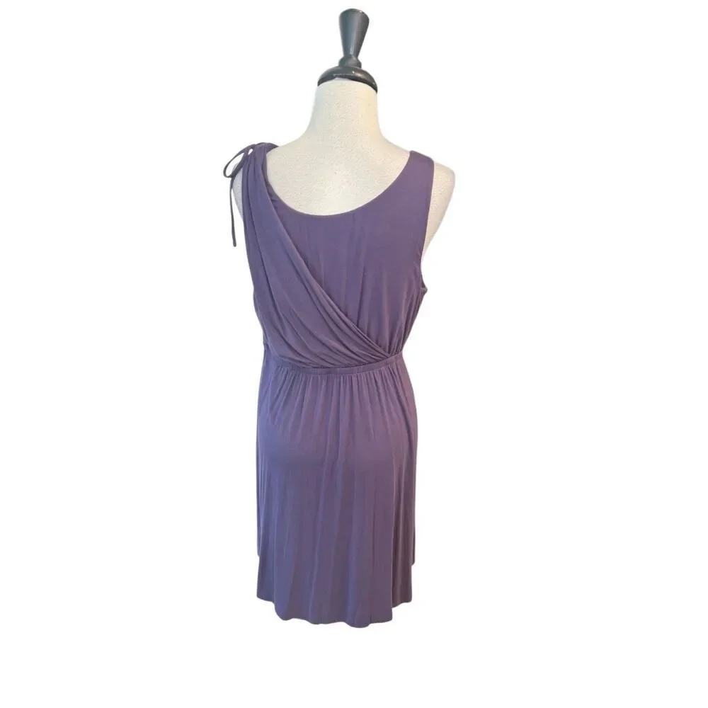 Soma Women's One Shoulder Draped Sleeveless Dress Nightshade Size Medium NWT